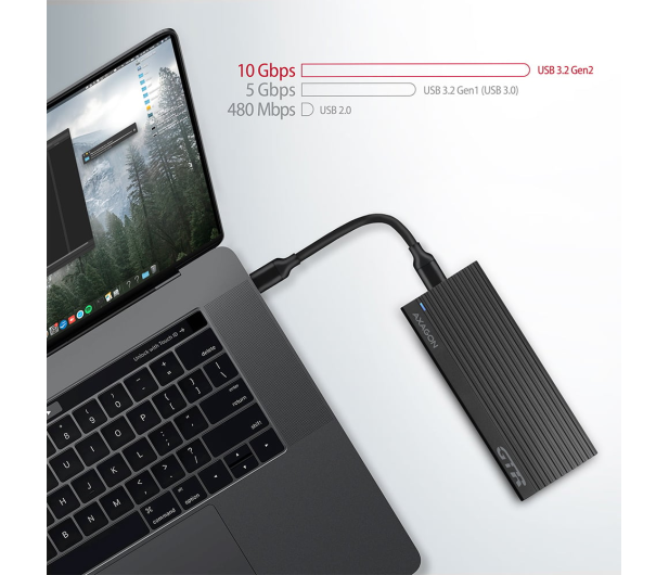 Axagon EEM2-GTR SuperSpeed+ USB-C - NVMe M.2 THIN RIB box - 1485446 - zdjęcie 3